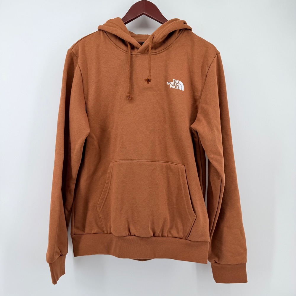 The North Face Small M Evo Box Toss Fill Graphic Hoodie Burnt Umber Brown NWT